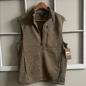 Eddie Bauer Men's Brown Zip Vest
